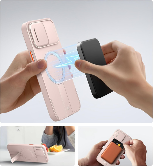 Чохол для iPhone 13 Pro Max/12 Pro Max Suritch Shockproof, Suritch Shockproof, для MagSafe, рожевий
