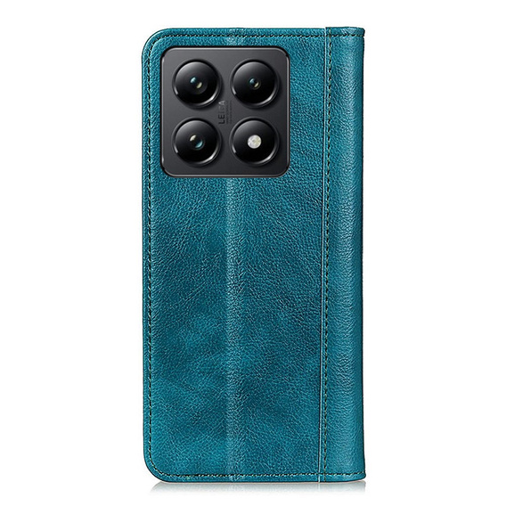 Чехол до Xiaomi 14T Pro, Wallet Litchi Leather, зелёный