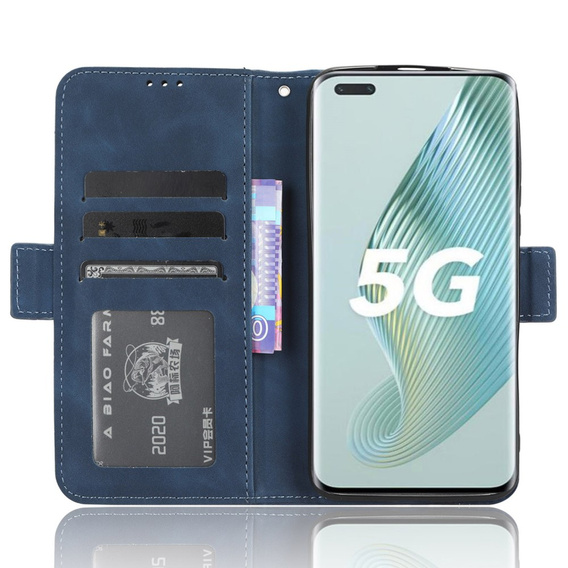 Откидной чехол для Honor Magic 5 Pro 5G, Card Slot, темно-синий