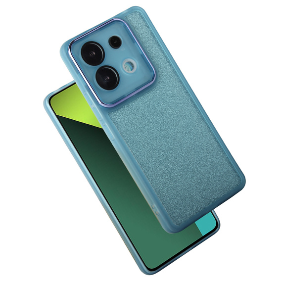Чохол для Xiaomi Redmi Note 13 5G, Glittery Powder, м'яти + загартоване скло 9H
