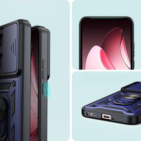 Чехол NOX Camera Slide Oppo Reno 13 Pro, CamShield Slide, синий