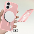 Матовый чехол для iPhone 17, для MagSafe, полупрозрачный розовый