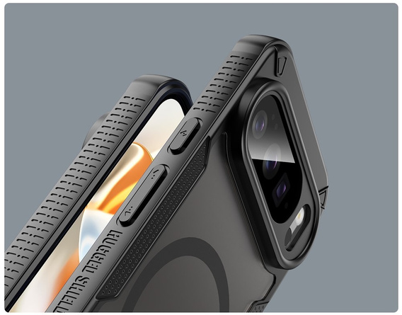 Бронированный чехол для Google Pixel 10 Pro, для MagSafe, матовый, черный