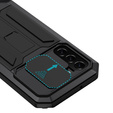 Бронированный чехол для Samsung Galaxy S22, R-JUST CamShield Slide, чёрный