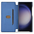 Откидной чехол для Samsung Galaxy S23 Ultra, ERBORD Retro, синий