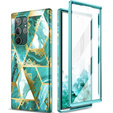 Чехол до Samsung Galaxy S22 Ultra, Suritch Full Body Marble, зелёный