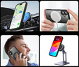 Матовый чехол для iPhone 17, для Magsafe, матовый черный