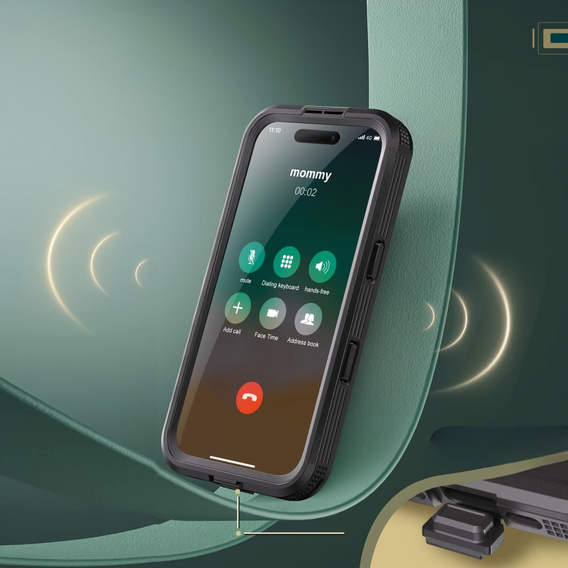 Водонепроникний чохол IP68 для iPhone 16 Pro, SHELLBOX MagSafe, чорний