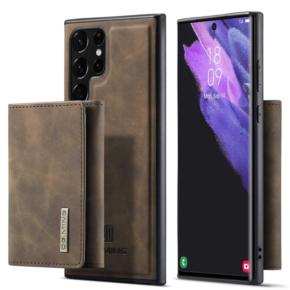 Чехол до Samsung Galaxy S23 Ultra, DG.MING 2in1, коричневый