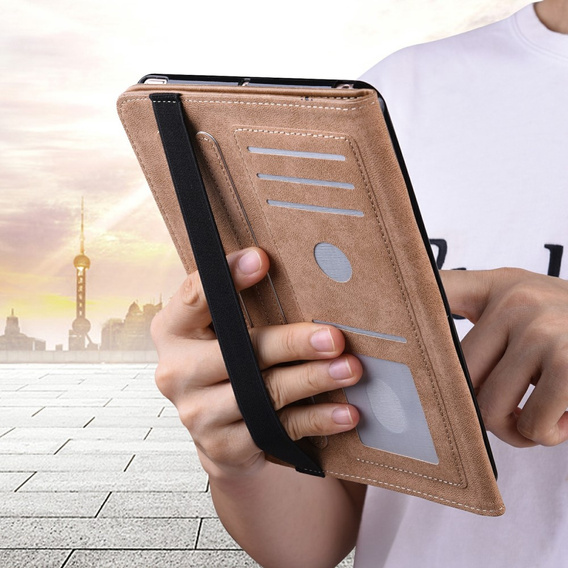Чохол для Lenovo Tab M10 Plus TB-X606F, Classic, з місцем для стилуса, коричневий