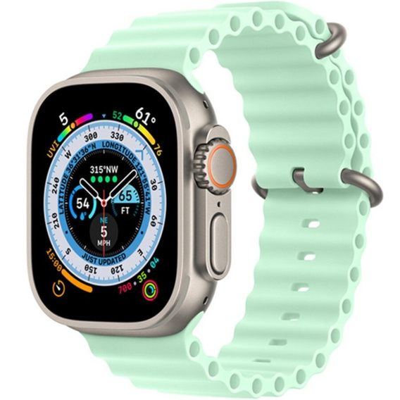 Силиконовый ремешок Apple Watch 1/2/3/4/5/6/7/8/SE 38/40/41/mm, Matcha Green