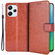 Откидной чехол для Xiaomi Redmi 12, Crazy Horse Wallet, коричневый