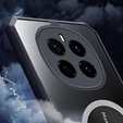 Чехол для Honor Magic 7 Pro, с магнитной пластиной, прозрачный / черный
