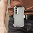 Бронечохол для Samsung Galaxy S24+, Belt Clip, з кліпсою, прозорий / чорний