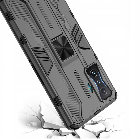 Чехол до Xiaomi POCO F4 GT, Military kickstand, чёрный