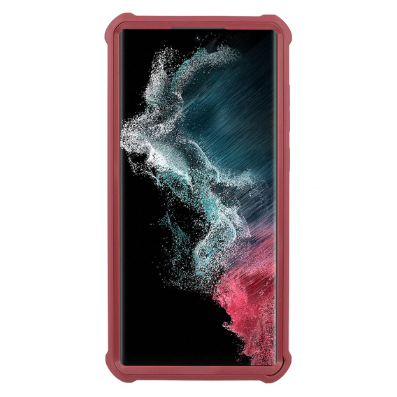 Броньований чохол для Samsung Galaxy S22 Ultra, Dexnor Full Body, червоний
