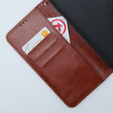 Откидной чехол для Motorola Moto G54 5G, Crazy Horse Wallet, коричневый