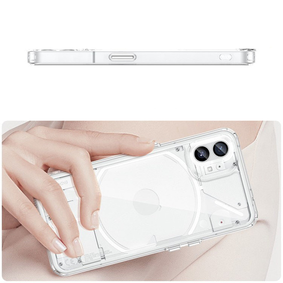Чехол до Nothing Phone 1, Fusion Hybrid, прозрачный