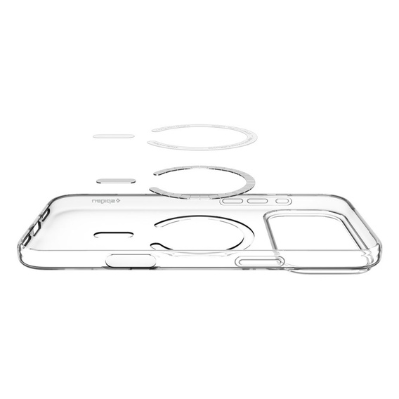 Spigen Чехол для iPhone 17 Pro Max, Liquid Crystal MagSafe, прозрачный/белый