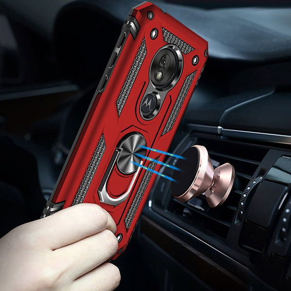 Броньований Чoхол до Motorola Moto G7 Power, Nox Case Ring, червоний