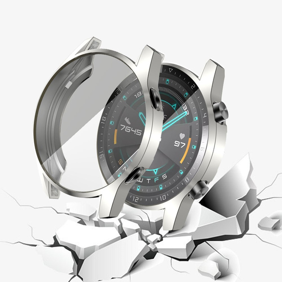Чехол 2в1 с защитой экрана для часов Huawei Watch GT 2 46mm, Silver