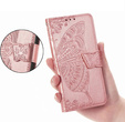 Откидной чехол для Oppo A40 / Oppo A40m, Butterfly, розовый rose gold