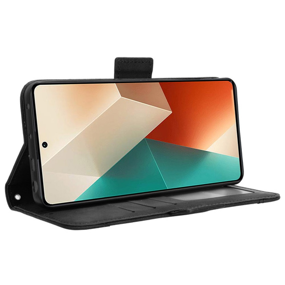Футляр з клапаном для Xiaomi Redmi Note 13 5G, Card Slot, чорний