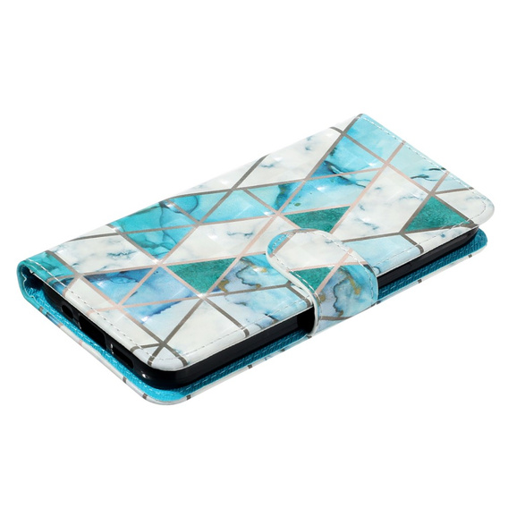 Откидной чехол для Samsung Galaxy A35 5G, Wallet, Marble зелёный