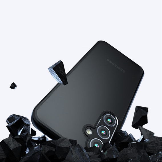 Чехол для Samsung Galaxy A55 5G, Fusion Hybrid, с защитой камеры, прозрачный / черный