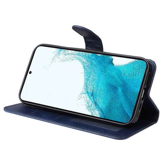 Откидной чехол для Samsung Galaxy A34 5G, Leather Wallet, темно-синий