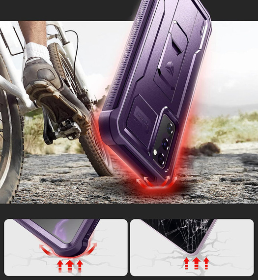 Броньований чохол для Samsung Galaxy S20 FE, Dexnor Full Body, темно-фіолетовий