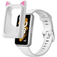 Силіконовий чохол CAT EARS для Huawei Honor Band 6/7, White