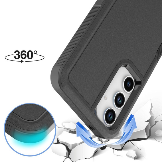 Бронированный чехол для Samsung Galaxy A55 5G, Dual Shockproof, чёрный