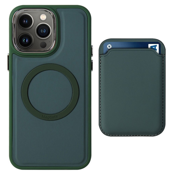 Чехол до iPhone 14 Pro Max, Skin-touch MagSafe, зелёный