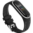 Силиконовый ремешок для Xiaomi Mi Band 5/6/7/7 NFC, Black/Grey