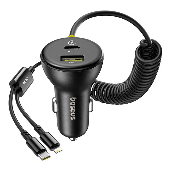 Baseus Автомобильное зарядное устройство 2-Port USB i USB Type-C PD40W/QC3.0 - Grey