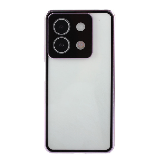 Чохол для Xiaomi Redmi Note 13 5G, Magnetic Dual Glass, фіолетовий