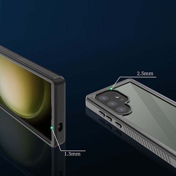 Водонепроницаемый чехол IP68 для Samsung Galaxy S24 Ultra, Redpepper, чёрный