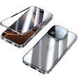 Чохол для iPhone 16 Pro Max, Magnetic Dual Glass, сріблястий
