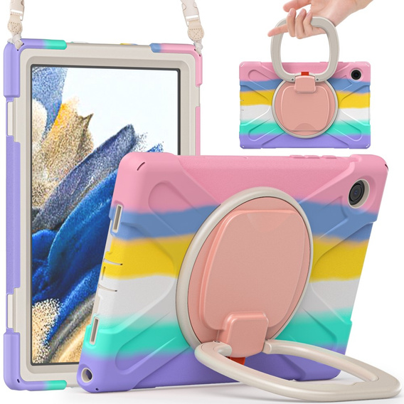 Детский чехол для Samsung Galaxy tab A8 10.5 SM-X200 SM-X205, бронированный с ремешком, синий