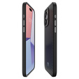 Чехол MagSafe Spigen для iPhone 15 Pro Max, Enzo Aramid, Carbon, Matte Black