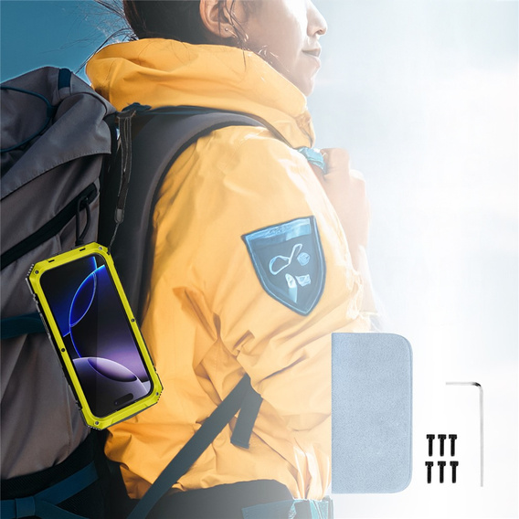 Чохол R-JUST з підставкою та вбудованим склом для iPhone 17 Pro