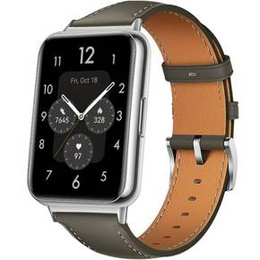 Кожаный ремешок для часов Huawei Watch Fit 2, Grey / Blue