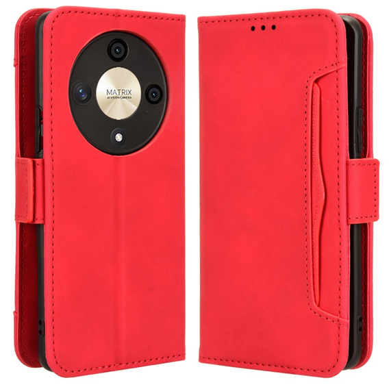 Откидной чехол для Honor Magic 6 Lite 5G, Card Slot, красный