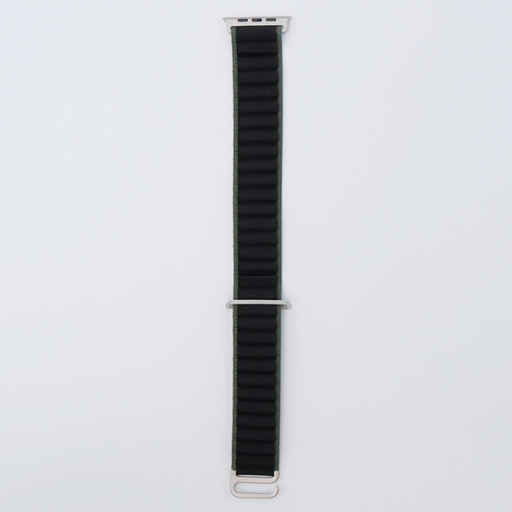 Нейлоновый ремешок для Apple Watch 1/2/3/4/5/6/7/8/SE/ULTRA 42/44/45/49 мм, зелёная / чёрный