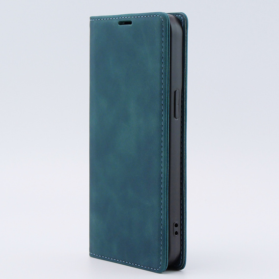 Чехол для iPhone 15 Pro Max, ERBORD Vintage, бумажник с клапаном, синий