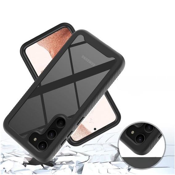 Чoхол Shockproof до Samsung Galaxy S23, із захисним екраном, чорний