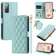 Чохол-сумка для Samsung Galaxy S20 FE, Rhombus Crossbody Leather, зелений