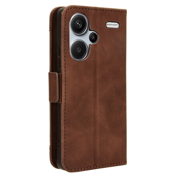 Откидной чехол для Xiaomi Redmi Note 13 Pro+, Card Slot, коричневый