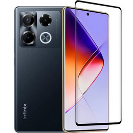 3D загартоване скло для Infinix Note 40 Pro Plus, чорна рамка